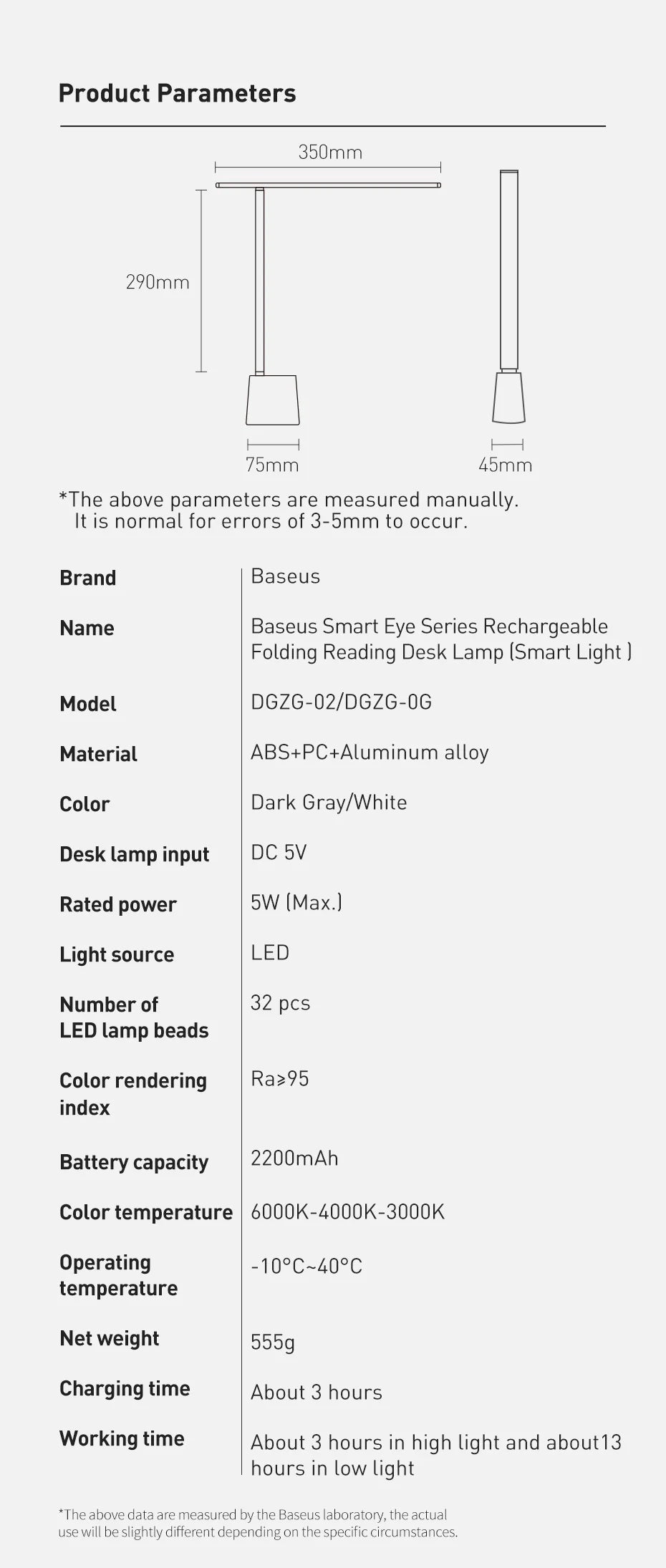 Baseus Smart Adaptive Brightness LED Desk Lamp